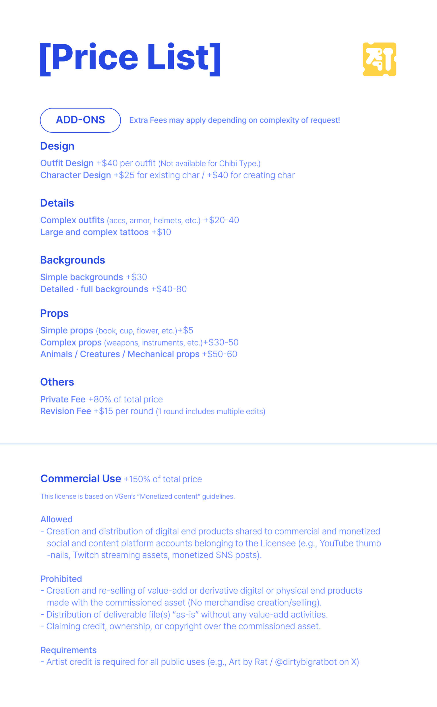 Price List